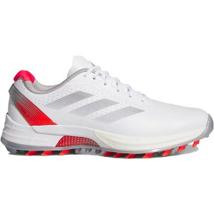 adidas AfB_X fB[X Xj[J[ yadidas Adizero ZG Spikeless Golf Cloud White Lucid Red (Women's)z TCY US_7(24.0cm) Cloud White/Silver Metallic/Lucid Red