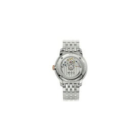 ミド レディース 腕時計 アクセサリー Men's Swiss Automatic Baroncelli Smiling Moon Two Tone Stainless Steel Bracelet Watch 39mm White