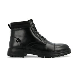 ヴァンセ カンパニー メンズ ブーツ シューズ Men's Fegan Tru Comfort Foam Cap Toe Lace-Up Ankle Boots Black