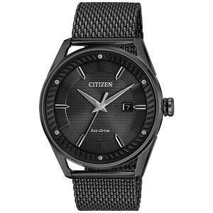 V`Y Y rv ANZT[ Men's Drive From Citizen Eco-Drive Black Mesh Stainless Steel Bracelet Watch 42mm Black