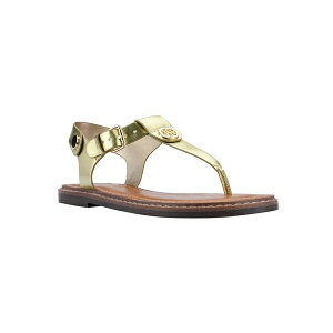 g~[ qtBK[ fB[X T_ V[Y Women's Bennia Thong Flat Sandals Gold-Tone