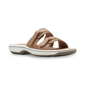 N[NX fB[X T_ V[Y Women's Cloudsteppers Breeze Piper Comfort Slide Sandals Warm Beige