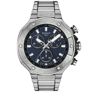 eB\bg fB[X rv ANZT[ Men's Swiss Chronograph T-Race Stainless Steel Bracelet Watch 45mm Grey