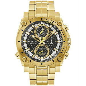 �u���o ���f�B�[�X �r���v �A�N�Z�T���[ Men's Chronograph Precisionist Icon Gold-Tone Stainless Steel Bracelet Watch 47mm Gold-tone