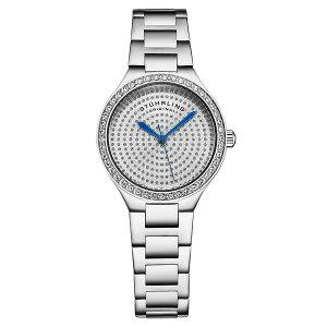 X^[O fB[X rv ANZT[ Original Women's Quartz Watch Silver Dial with Swarovski Crystals & Triple-Row Stainless Steel Bracelet Silver