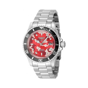 CrN^ Y rv ANZT[ Men's 48568 Pro Diver Quartz 3 Hand Camouflage, Pink Silver