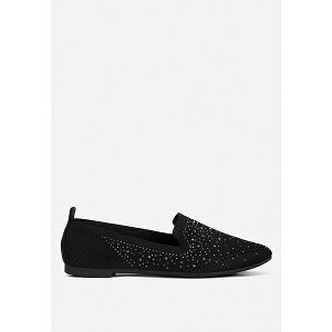 �������h�����O ���f�B�[�X �X���b�|���E���[�t�@�[ �V���[�Y abedi rhinestone embellished pull tab loafers Black
