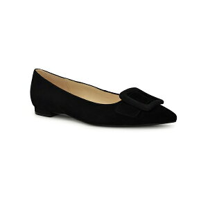 iCEFXg fB[X T_ V[Y Women's Jesike Buckle Slip-On Flats Black Suede