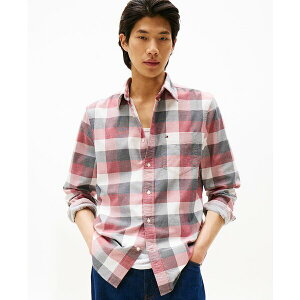 g~[ qtBK[ Y Vc gbvX Men's Regular-Fit Corduroy Check Shirt Regatta Red / Check