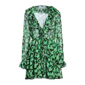 【送料無料】 エムエスジイエム レディース ワンピース トップス Mini dresses Acid green