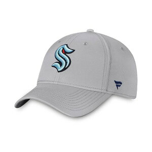 �I�[�Z���e�B�b�N �G�k �G�C�` �G�� �w�b�h�E�F�A �����Y �X�q �A�N�Z�T���[ Fanatics Branded Men's Seattle Kraken Primary Logo Flex Cap Gray