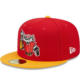 ニューエラ メンズ 帽子 アクセサリー Erie SeaWolves New Era Marvel x Minor League 59FIFTY Fitted Hat Red/Yellow