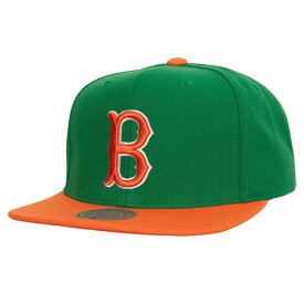 ミッチェル&ネス メンズ 帽子 アクセサリー Boston Red Sox Mitchell & Ness Hometown Snapback Hat Green/Orange