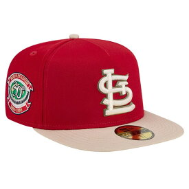 ニューエラ メンズ 帽子 アクセサリー St. Louis Cardinals New Era Canvas AFrame 59FIFTY Fitted Hat Red