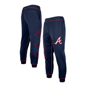 ニューエラ メンズ カジュアルパンツ ボトムス Atlanta Braves New Era Team Split Jogger Pants Navy