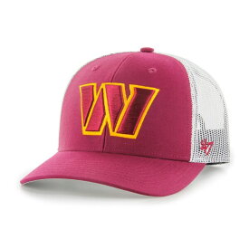 フォーティーセブン メンズ 帽子 アクセサリー Washington Commanders '47 Trucker Snapback Hat Burgundy/White