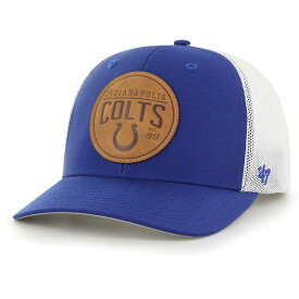 フォーティーセブン メンズ 帽子 アクセサリー Indianapolis Colts '47 Leather Head Flex Hat Royal