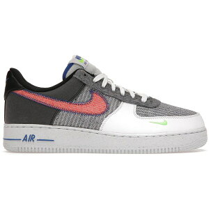 Nike �i�C�L �����Y �X�j�[�J�[ �yNike Air Force 1 Low '07 Recycled White�z �T�C�Y US_9.5(27.5cm) White/Grey-Electric Green-Sport Red