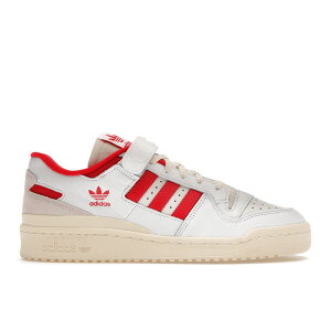 adidas �A�f�B�_�X �����Y �X�j�[�J�[ �yadidas Forum 84 Low White Cream Red�z �T�C�Y US_M_4 Cloud White/Vivid Red/Cream White