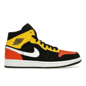 Jordan �W���[�_�� �����Y �X�j�[�J�[ �yJordan 1 Mid Black Amarillo Orange�z �T�C�Y US_M_15 Black/Amarillo/White/Team Orange