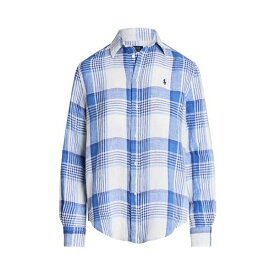 【送料無料】 ラルフローレン レディース シャツ トップス RELAXED FIT LINEN SHIRT Light blue