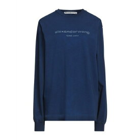 【送料無料】 アレキサンダーワン レディース Tシャツ トップス T-shirts Blue