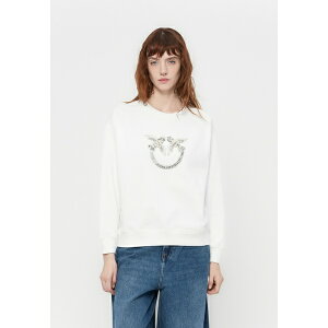 ピンコ レディース パーカー・スウェットシャツ アウター NELLY LOGO CASTONI - Sweatshirt - bianco biancaneve