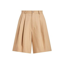 【送料無料】 ラルフローレン レディース カジュアルパンツ ボトムス RELAXED FIT LONG PLEATED LINEN SHORT Sand