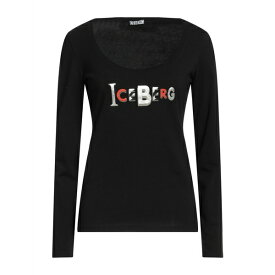 【送料無料】 アイスバーグ レディース Tシャツ トップス T-shirts Black