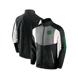 t@ieBNX Y WPbgu] AE^[ Men's Black Austin FC Net Goal Raglan Full-Zip Track Jacket Black