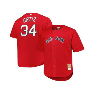 �~�b�`�F��&�l�X �����Y �V���c �g�b�v�X Men's David Ortiz Red Boston Red Sox Big and Tall Cooperstown Collection Batting Practice Replica Jersey Red