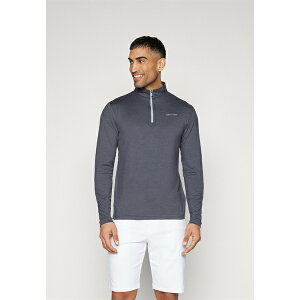 JoNCSt Y T_ V[Y NEWPORT HALF ZIP - Long sleeved top - charcoal marl