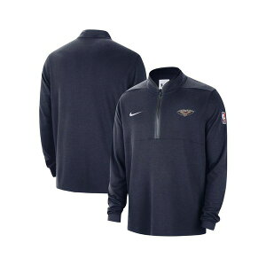 �i�C�L �����Y �p�[�J�[�E�X�E�F�b�g�V���c �A�E�^�[ Men's Navy New Orleans Pelicans 2024/25 Courtside Performance Half-Zip Top Navy