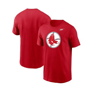 �i�C�L �����Y �V���c �g�b�v�X Men's Red Boston Red Sox Cooperstown Collection Logo T-shirt Red