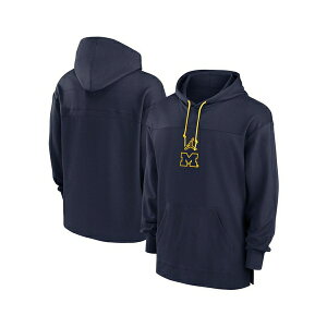 W[_ Y p[J[EXEFbgVc AE^[ Men's Navy Michigan Wolverines 2024/25 Sideline Jersey Performance Pullover Hoodie Navy, Maize