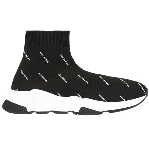 Balenciaga oVAK fB[X Xj[J[ yBalenciaga Speed Trainer Logo Print Black White 2020z TCY EU_41(26.5cm) Black