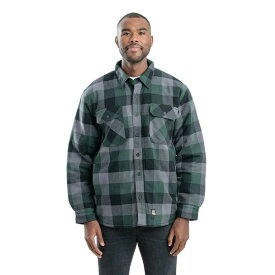 バーン メンズ シャツ トップス Big & Tall Heartland Flannel Shirt Jacket Plaid green e