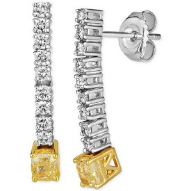 ルヴァン メンズ ピアス・イヤリング アクセサリー Couture&reg; Sunny Yellow Diamond (7/8 ct. t.w.) & Vanilla Diamond (1/2 ct. t.w.) Linear Drop Earrings in 14k Gold & Platinum Platinum & 14K Yellow Gold