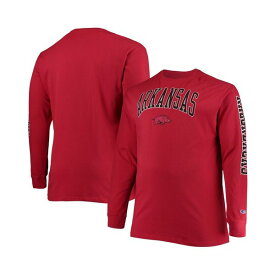 チャンピオン メンズ Tシャツ トップス Men's Cardinal Arkansas Razorbacks Big and Tall 2-Hit Long Sleeve T-shirt Cardinal