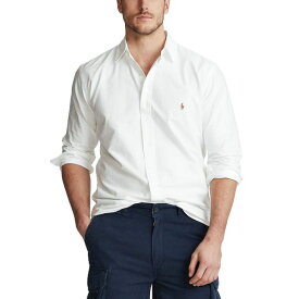 ラルフローレン メンズ シャツ トップス Men's Big & Tall Classic Fit Long-Sleeve Oxford Shirt White/Brown