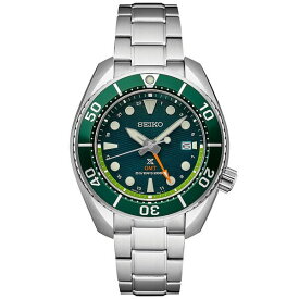 セイコー メンズ 腕時計 アクセサリー Men's Prospex Sea Sumo Solar GMT Stainless Steel Bracelet Watch 45mm Green