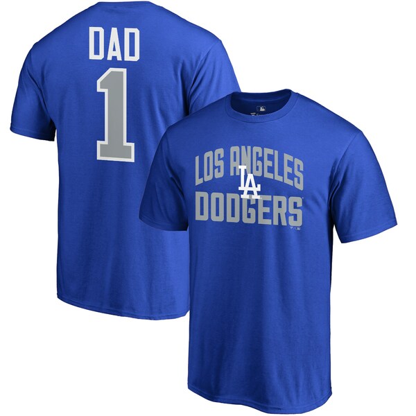 低価格で大人気の Big Day Father's 2019 Branded Fanatics Dodgers Angeles Los トップス Tシャツ メンズ ファナティクス & - TShirt Dad #1 Tall Tシャツ・カットソー