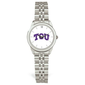 ジャーディン レディース 腕時計 アクセサリー TCU Horned Frogs Women's Logo Medallion Rolled Link Bracelet Wristwatch -