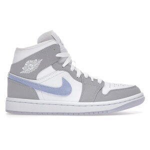 Jordan �W���[�_�� ���f�B�[�X �X�j�[�J�[ �yJordan 1 Mid Wolf Grey Aluminum (Women's)�z �T�C�Y US_6.5(23.5cm) White/Aluminum-Wolf Grey