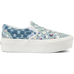 Vans �o���Y ���f�B�[�X �X�j�[�J�[ �yVans Classic Slip-On Stackfoam Denim Weave (Women's)�z �T�C�Y US_5(22.0cm) Denim/Multicolor
