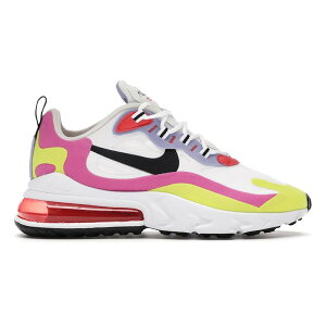 Nike �i�C�L ���f�B�[�X �X�j�[�J�[ �yNike Air Max 270 React White Pink Yellow (Women's)�z �T�C�Y US_6.5(23.5cm) White/Black-Pink-Yellow-Red-Blue