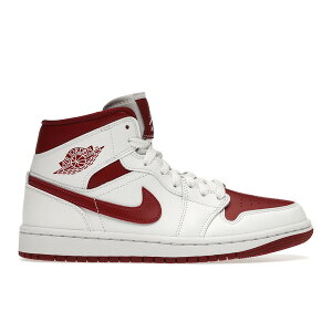 Jordan �W���[�_�� ���f�B�[�X �X�j�[�J�[ �yJordan 1 Mid Reverse Chicago (Women's)�z �T�C�Y US_5.5(22.5cm) White/Pomegranate-White