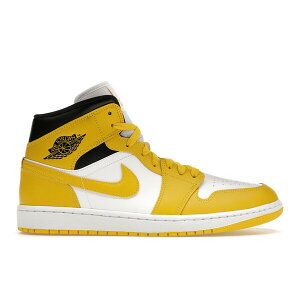 Jordan �W���[�_�� ���f�B�[�X �X�j�[�J�[ �yJordan 1 Mid Vivid Sulfur (Women's)�z �T�C�Y US_7(24.0cm) White/Vivid Sulfur/Black