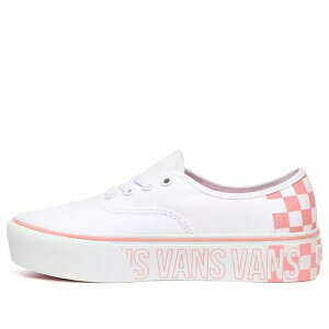 Vans �o���Y �����Y �X�j�[�J�[ �yVans Authentic Platform 2.0 White/Pink VN0A3AV8AHP�z �T�C�Y US_M_4
