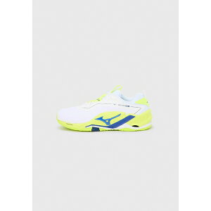 �~�Y�m �����Y �t�B�b�g�l�X �X�|�[�c WAVE STEALTH NEO 2 UNISEX - Handball shoes - white/lightning yellow/dazzling blue